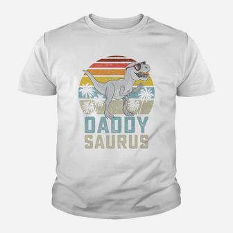 Daddysaurus T Rex Dinosaur Daddy Saurus Family Matching Youth T-shirt | Crazezy AU