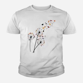 Dandelion Rabbit Flower, Floral Bunny Tree Lover Youth T-shirt | Crazezy