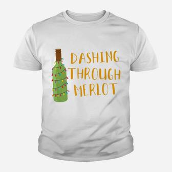Dashing Through Merlot Funny Wine Drinking Youth T-shirt | Crazezy AU