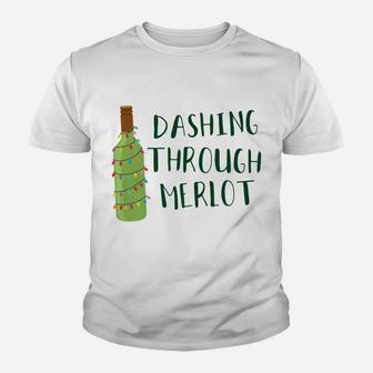 Dashing Through Merlot Funny Wine Drinking Youth T-shirt | Crazezy DE