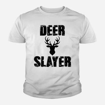 Deer Slayer Hunter Killer Buck Hunting Season Youth T-shirt | Crazezy UK