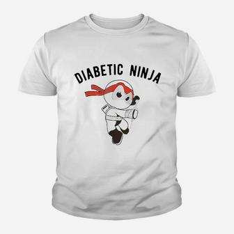 Diabetic Ninja Youth T-shirt | Crazezy