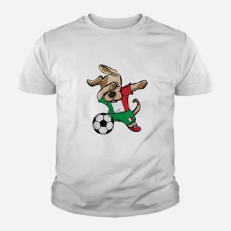 Dog Dabbing Soccer Italy Youth T-shirt | Crazezy