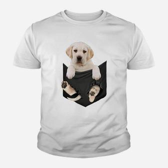 Dog Lovers Gifts White Lab In Pocket Funny Dog Face Youth T-shirt | Crazezy DE