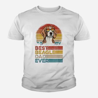 Dog Vintage Best Beagle Dad Ever Fathers Day Puppy Dog Dad Youth T-shirt | Crazezy