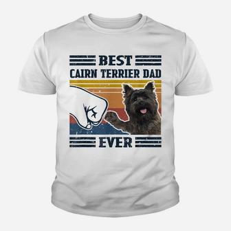 Dog Vintage Best Cairn Terrier Dad Ever Father's Day Youth T-shirt | Crazezy CA