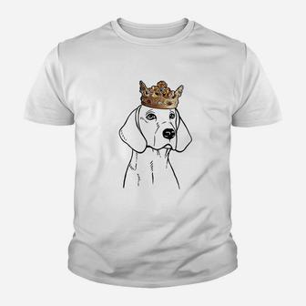 Dog Wearing Crown Youth T-shirt | Crazezy DE
