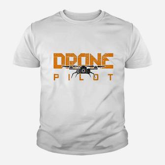 Drone Droning Quadcopter Pilot Youth T-shirt | Crazezy