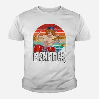 Drummer Musician Drumming Drums Percussion Player Youth T-shirt | Crazezy