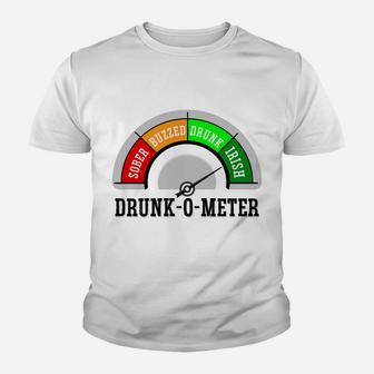 Drunk-O-Meter St Saint Patrick's Day Funny Beer Drinking Sweatshirt Youth T-shirt | Crazezy CA