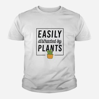Easily Distracted By Plants Youth T-shirt | Crazezy UK