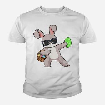 Easter Shirt Dabbing Rabbit Dab Egg Hunting Easter Bunny Youth T-shirt | Crazezy