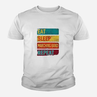 Eat Sleep Marching Band Repeat Music Youth T-shirt | Crazezy
