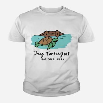 Family Vacation Gift - Retro Dry Tortugas National Park Youth T-shirt | Crazezy