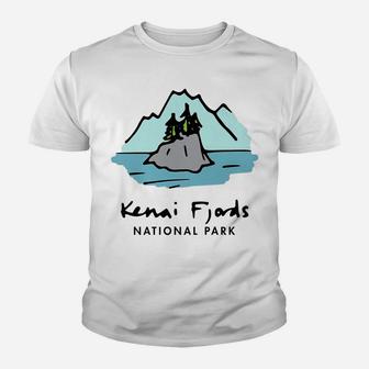 Family Vacation Gift - Retro Kenai Fjords National Park Youth T-shirt | Crazezy