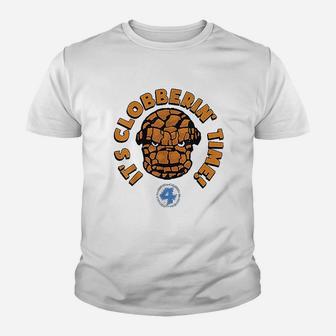 Fantastic Four The Thing Clobberin Time Big Face Youth T-shirt | Crazezy