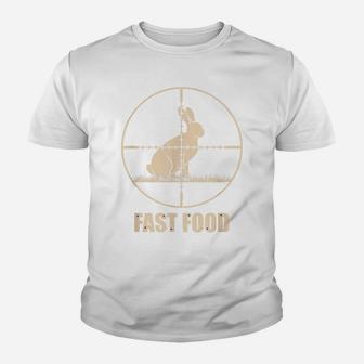 Fast Food Bunny Rabbit Hunting | Gift For Hunters Youth T-shirt | Crazezy AU