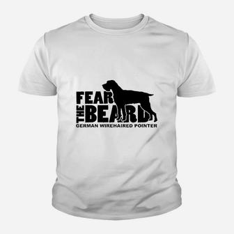 Fear The Beard German Wirehaired Pointer Youth T-shirt | Crazezy