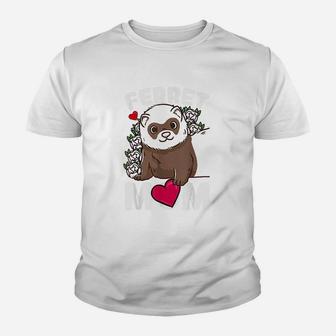 Ferret Mom Youth T-shirt | Crazezy