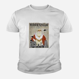 Ferretzilla Vintage Funny Ferret Youth T-shirt | Crazezy