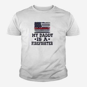 Fireman Daddy Is A Firefighter Youth T-shirt | Crazezy DE