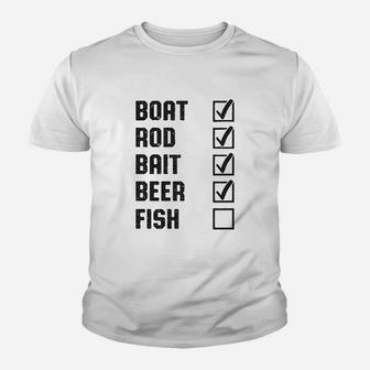 Fishing List Youth T-shirt | Crazezy