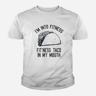 Fitness Taco Funny Gym Youth T-shirt | Crazezy