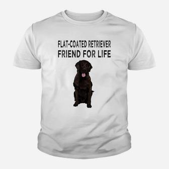 Flat-Coated Retriever Friend For Life Dog Friendship Youth T-shirt | Crazezy