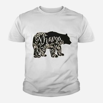 Floral Mama Bear Youth T-shirt | Crazezy AU