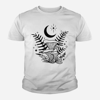 Forestcore Mushroom Hunting Foraging Goblincore Youth T-shirt | Crazezy