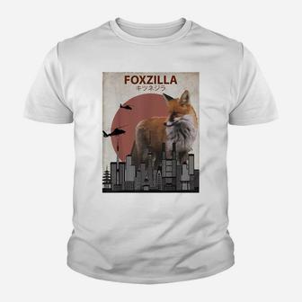Foxzilla Funny Japanese Fox | Cute Fox Lovers Gift Youth T-shirt | Crazezy