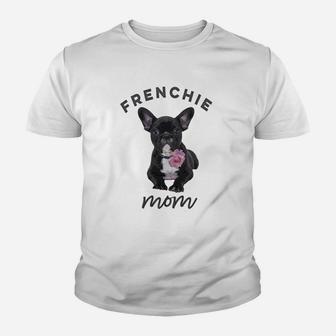 French Bulldog For Women, Frenchie Mom, Flower Youth T-shirt | Crazezy