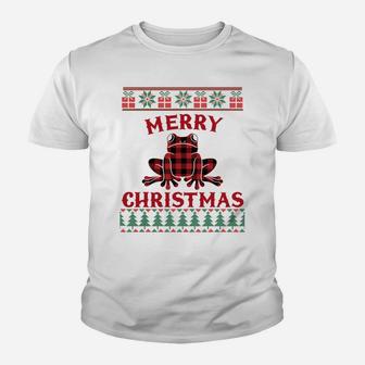 Frog Lover Merry Christmas Shirt Ugly Christmas Sweater Sweatshirt Youth T-shirt | Crazezy