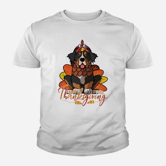 Funny Bernese Mountain Dog Thanksgiving Dog Turkey Costume Youth T-shirt | Crazezy CA
