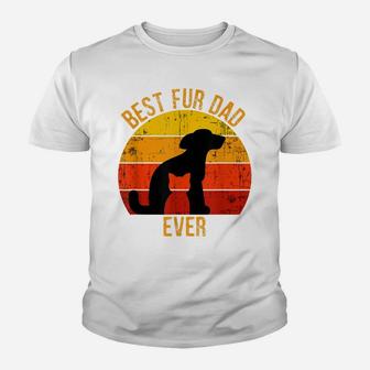 Funny Best Fur Dad Ever Vintage Retro Dog Cat Owner Youth T-shirt | Crazezy CA