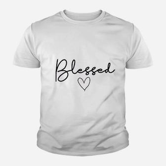 Funny Blessed Heart Youth T-shirt | Crazezy