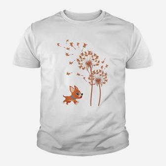 Funny Chihuahua Dandelion Flower Cute Dog Lover Mens Womens Youth T-shirt | Crazezy