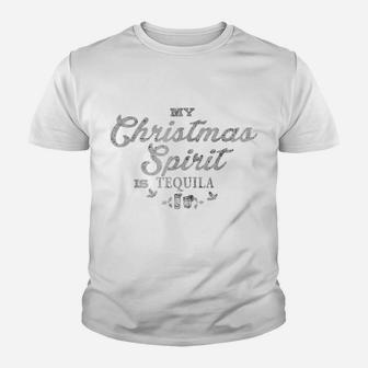 Funny Christmas Drinking Shirt Tequila Liquor Drinker Saying Youth T-shirt | Crazezy UK