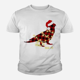 Funny Christmas Light Parrot Red Plaid Family Xmas Gifts Sweatshirt Youth T-shirt | Crazezy UK