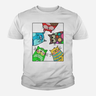 Funny Cute Cats, Cat Lovers Youth T-shirt | Crazezy DE