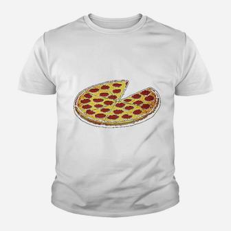Funny Dads Pizza Pie And Slice Dad Youth T-shirt | Crazezy DE