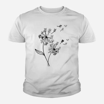 Funny Dandelion Dog Breeds Pets Flower Cute Animal Youth T-shirt | Crazezy