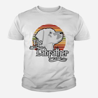 Funny Dog Shirt The Labfather Lab Labrador Dad Retro Sunset Youth T-shirt | Crazezy