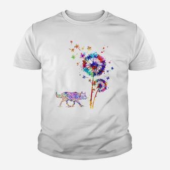 Funny Husky Dandelion Flower Dog Lover Watercolor Men Women Youth T-shirt | Crazezy UK