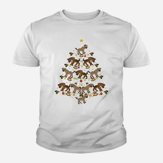 Funny Hyena Xmas Tree Gift Santa Hat Hyena Christmas Sweatshirt Youth T-shirt | Crazezy AU