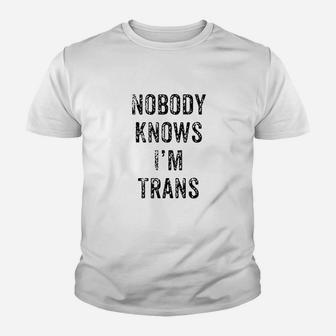 Funny Nobody Knows Im Transgender Lgbt Youth T-shirt | Crazezy