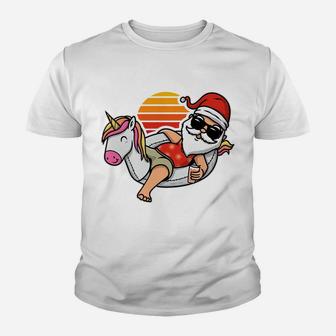 Funny Pool Party Santa Christmas In July Women Men Youth T-shirt | Crazezy AU