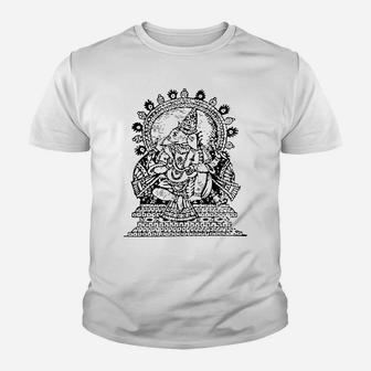 Ganesh Black Drawing Ganesh Tee Shirt Youth T-shirt | Crazezy CA