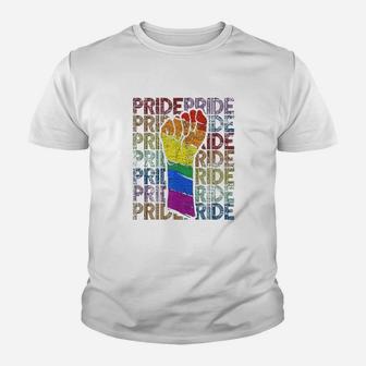 Gay Pride Fist Lgbt Youth T-shirt | Crazezy CA