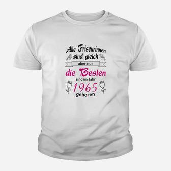 Geburtstags-Kinder Tshirt 1965 für Friseurinnen, Jubiläumsdesign - Seseable